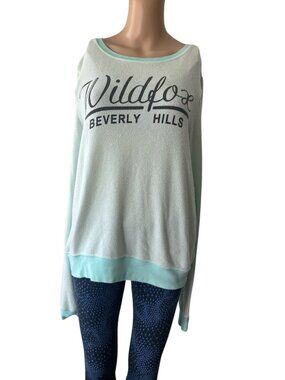 Wildfox Beverly Hills 2 Tone Natural Piling Distressed Sweatshirt